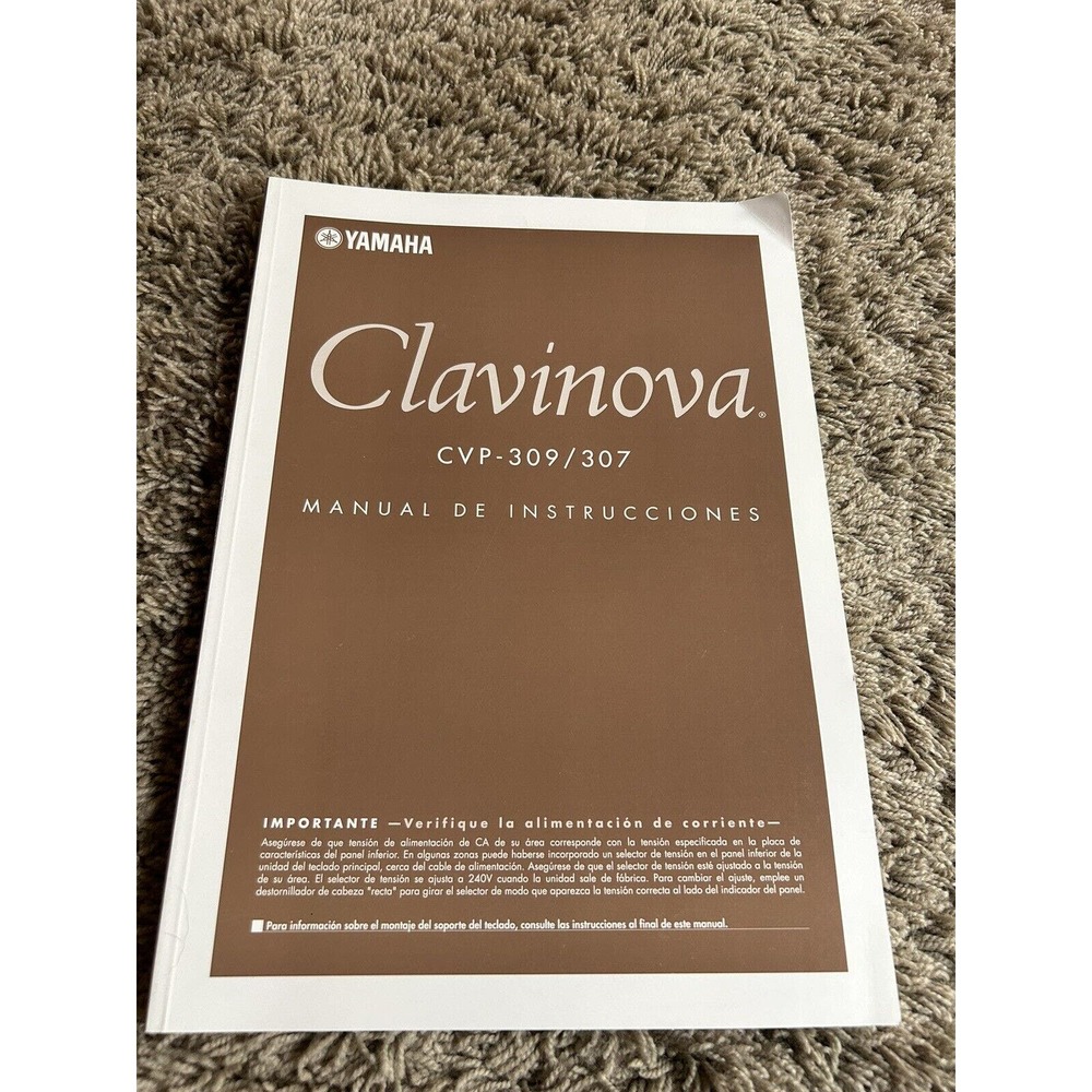 Yamaha Clavinova CVP 309/307 Owners Manual SC 2004 *SPANISH* NEVER USED Y22